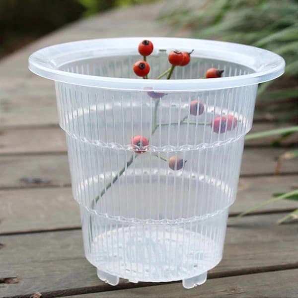 10 cm orkidé klar blomsterpotte plastik slidsede åndbare orkidépotter