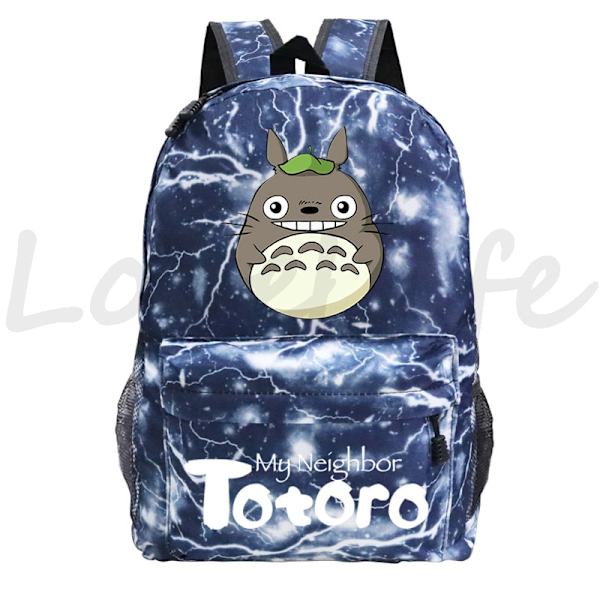 Min granne Totoro Ryggsäckar Anime Ryggsäck Mochila Pojkar Flickor Tecknade Skolväskor Studenter Bokväska Teenage Laptop Reseväska style 5