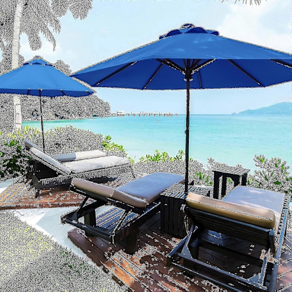 Udskiftningsstof til haveparasol baldakinovertræk til 3m 6/8 arm terrasse solparasol 50% tilbud