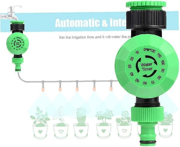 Ardin Vanningsur 2 Timer Automatisk Mekanisk Timer Hagevanning Kontroller System Holdbar 15*8.5*8.5cm
