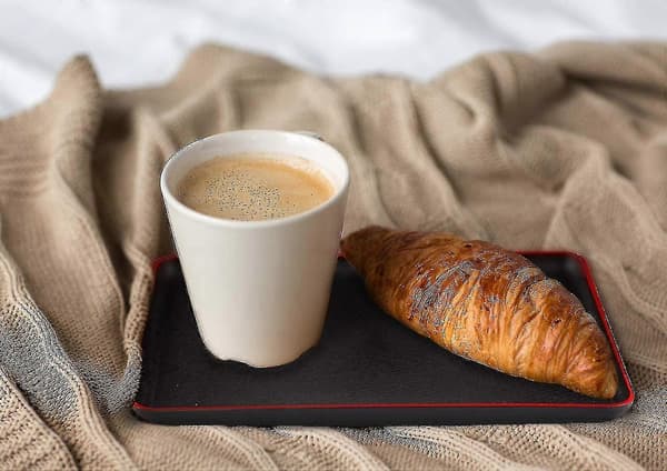 Serveringsbakke Japansk Stil Rektangulær Plastik Madserveringsplade Stabelbare Serveringsbakker Til Restaurant Hjem Hotel Morgenmad Kaffe/bord Sort (30 *