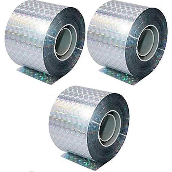 Fågelavvisande Tejp, Set med 3 Tejp x 50m x 4,8cm - Fågelskrämma Fågelavvisande - För att Avvisa Kråkor Duvor och Mer, 150m