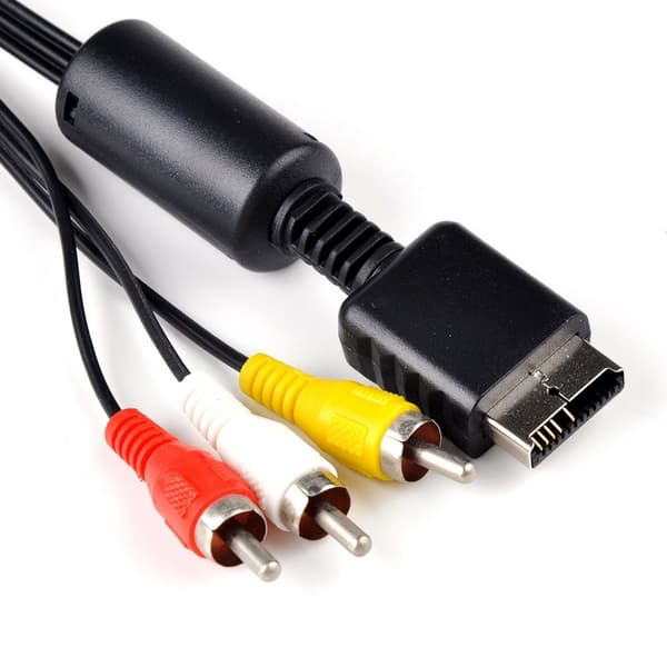 Kompatibel med Sony PS2 AV-kabel, PS3 lyd-/videokabel, 1,8m. Sony PS2/PS3 spillkonsolltilbehør.