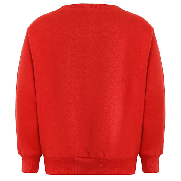 Barn Unisex Sweatshirt Set för enkel träningsoverall Red 7-8 Years
