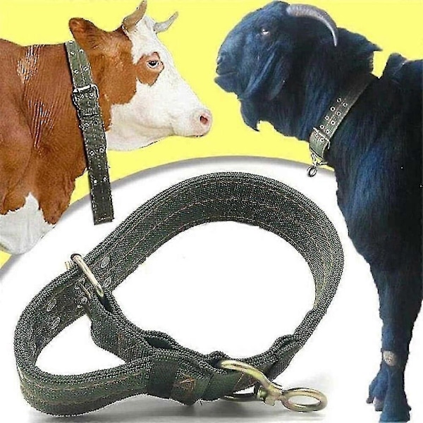 3 st Starka Tåliga Justerbara Ko-halsband Boskapshalsband Dragkoppel Foderförsörjning Canvasbälte Veterinärutrustning