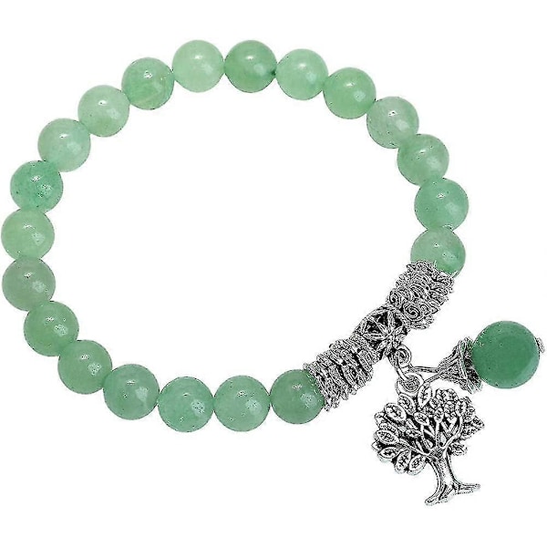 8mm Livets Tre Chakra Armbånd, Reiki Healing Balanserende Lykkeamulett Stretch