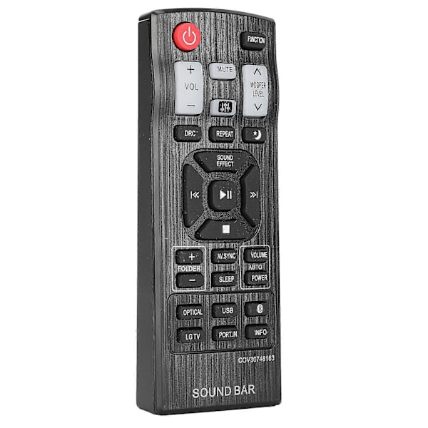 COV30748163 Fjernbetjening ABS Sort Soundbar Controller Reservedele til LG Soundbar