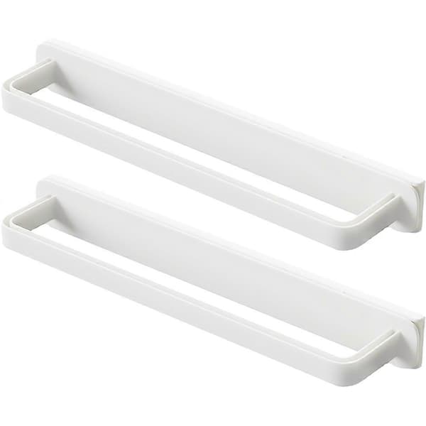 2 st Självhäftande Handduksställ Väggmonterad Push-pull Organizer Handdukshållare