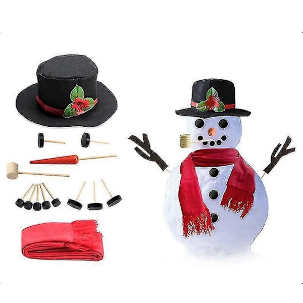 Julebomullsdekor Dukker Snømann Figur Julefest/YY