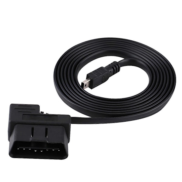 180 cm Bil OBDII OBD2 EOBD 16-pin Diagnostisk Forlængeradapter til Mini USB-kabel