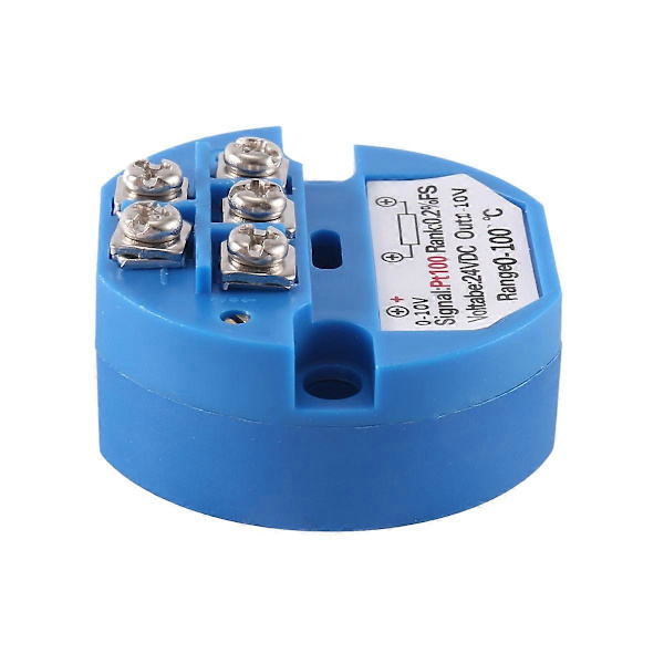 PT100 Type til 0-10V 0-100 Grader RTD Input 0-10 a Output DC24V Termisk Modstand Temperatur Transm