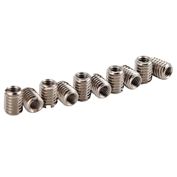 10kpl Ruostumattomasta teräksestä valmistettuja kierretappeja, supistava mutteri, sisäkierre M4x0.7, ulkokierre M6x1.0, pituus 8mm