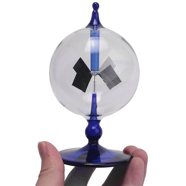 Blå Solenergi Radiometer Sollys Energi Vindmølle Borddekoration