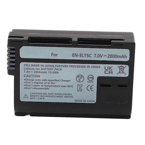 Oppladbart digitalt kamerabatteri 2800mAH for Z5 Z6 Z6 II Z7 Z7II Z8 D7500 D7200 D7000 D850 D750 D500 D810a D610 D600