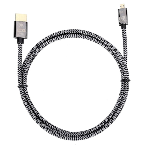 Micro Kabel Konvertering HDMI til HDMI HD Video Flettet Net Computer Tilslutningstilbehør 1,5 Meter