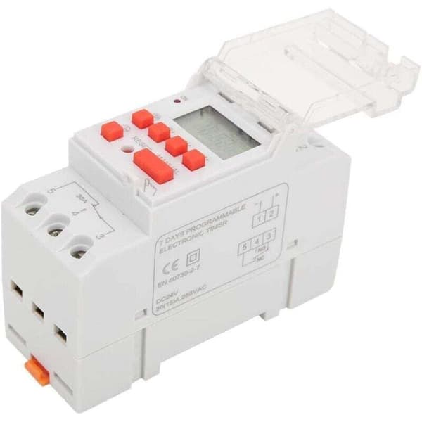 DC 24V 30A Ugentlig 12/24t Timer med LCD Tænd/Sluk-kontakt, Programmerbart Tidsrelæ. Timer