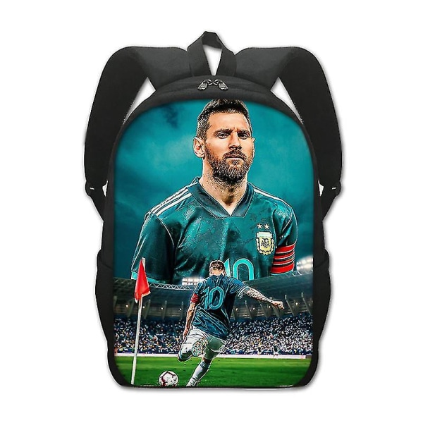 Messi Perifer Skolväska Polyester Ryggsäck Print style 5
