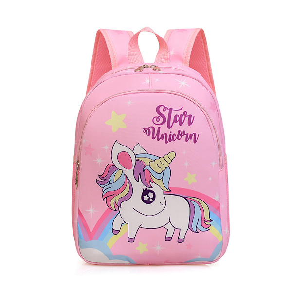 Ny tecknad Unicorn skolväska Student söt ryggsäck pink