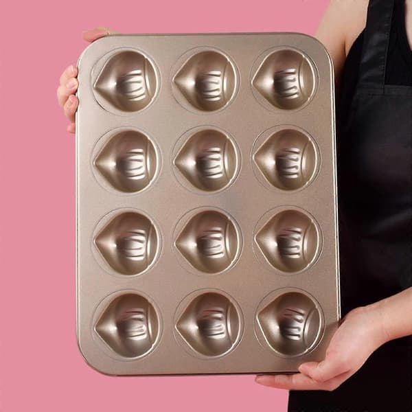 6/12 Huller Kulstofstål Kastanje Bageform Professionelle Non-stick Bageplader