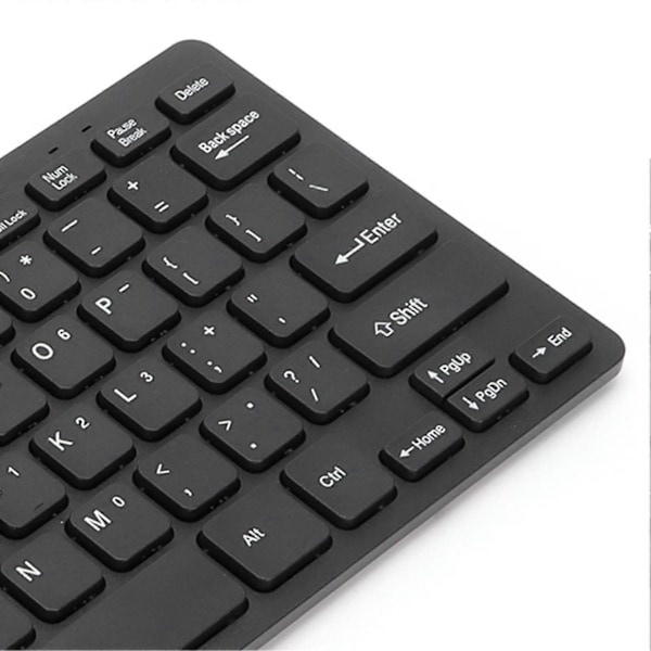 USB Trådbundet Tangentbord Portabelt 78 Tangenter Mini Skrivbord Laptop Tangentbord för Hemmakontor Svart
