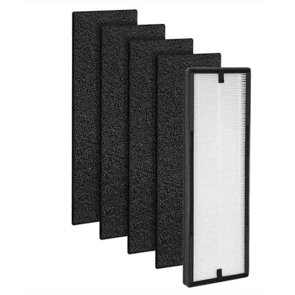 1 NEA-F1 True HEPA Erstatningsfiltre + 4 NEA-C1 Aktivert Kullfiltre, kompatible med Eureka NEA120 & Toshiba Smart WiFi CAF-W36USW