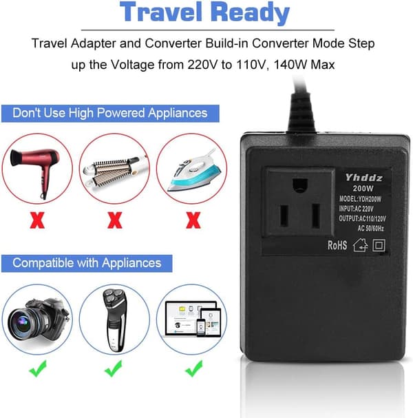 Spänningsomvandlare 220V-110V Transformator