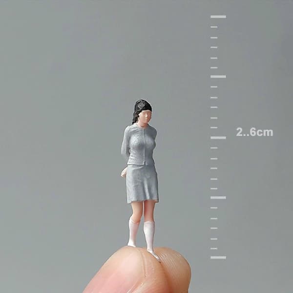 1/64 Miniature Piger Figurer Håndmalet Figur til Eventyrhave Layout