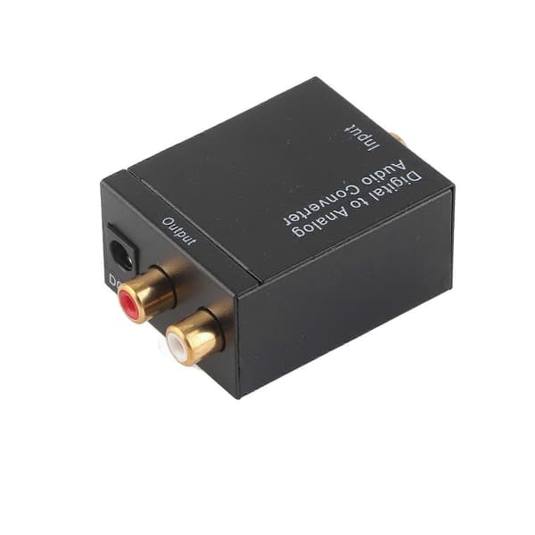Digital til Analog Konverter DAC Decoder med Toslink og Koaksiale Indgange til Analog 2RCA Udgange Sort Værts USB Kabel Fiber Optisk Kabel