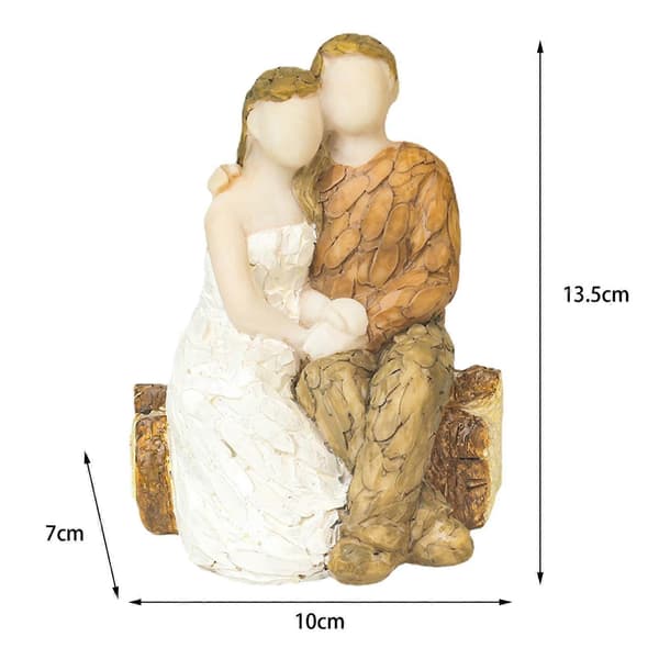 Bryllupskagepynt Brudgom Figuriner Par Statue til Jubilæumsgave