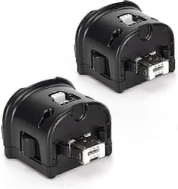 2 Motion Plus Adapter Sensor för Wii Fjärrkontroll, Motion Plus Adaptor Accelerator Ersättning för Wii Motion Plus Adapter Black