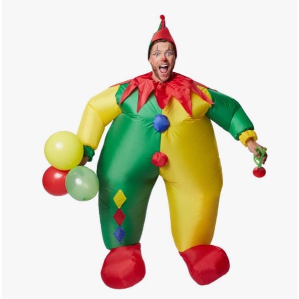 Halloween manliga och kvinnliga clown uppblåsbara kostymer
