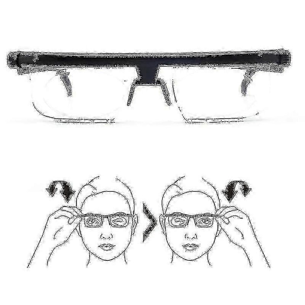 Justerbara Glasögon Dial Vision Variabelt Fokus Glasögon Avstånd Läsning (2st) Happy H