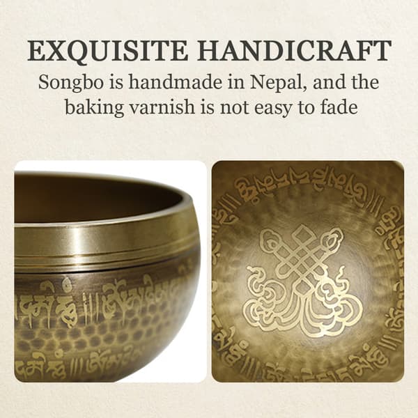 Syngebollesett - 10 cm Healing og Mindfulness Unik Lydbolle