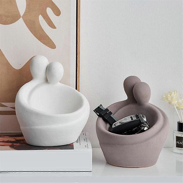 Krammende Par Kunst Dekorativ Skulptur Nordisk Boho Abstrakt Par Statue Elegant Minimalistisk Senge