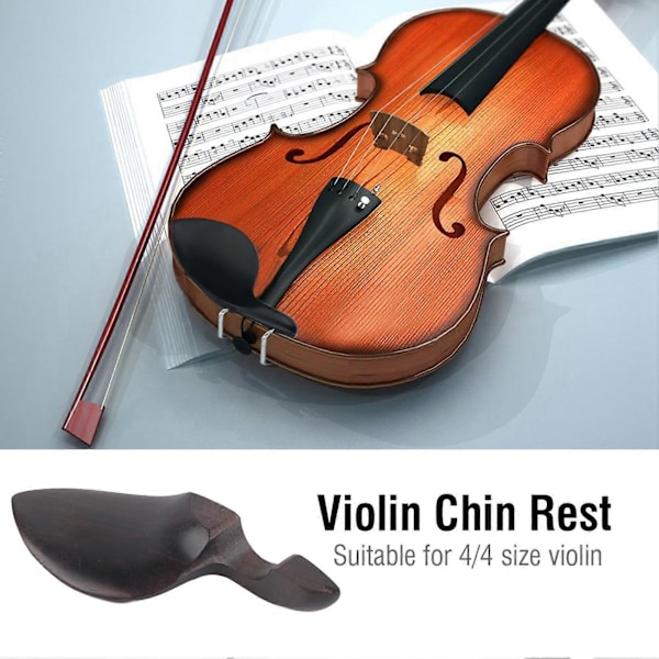 Violinhakstöd i Ebenholts med Standardfäste för 4/4 Storlek Musikinstrumenttillbehör