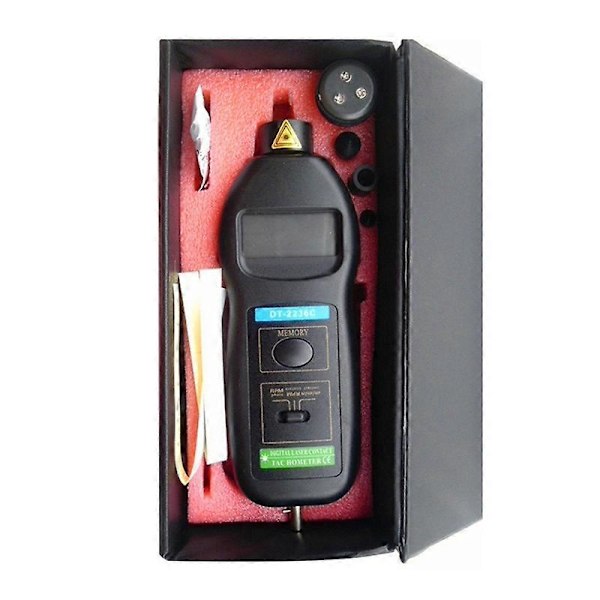 DT2236C Hastighedsdetektor Meter Laser Tachometer DT 2236C LED Digital Optisk Kontakt Tachometer Detekter