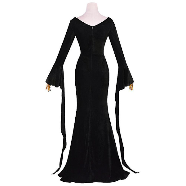 Film Morticia Cosplay Kostym Onsdag Addams Familj Cosplay Uniform Klänning Svarta Peruker För Kvinnor Halloween Carnival Anime Roll Z Only Dresses1 One Size