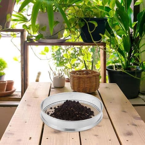 Rund jord sigte i rustfrit stål 30 CM kompost- og sandsigte