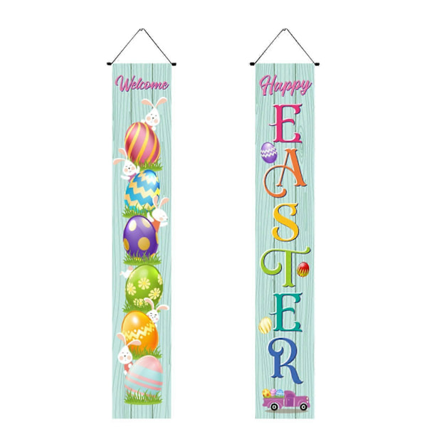 Pääsiäisen kuistin kyltti Hyvää pääsiäistä -banneri sisä- ja ulkokäyttöön, seinälle ripustettavat lippubannerit