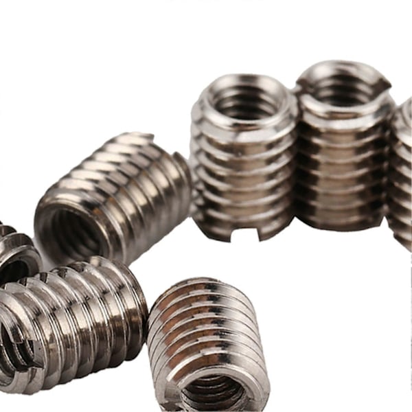 10kpl Ruostumattomasta teräksestä valmistettuja kierretappeja, supistava mutteri, sisäkierre M4x0.7, ulkokierre M6x1.0, pituus 8mm