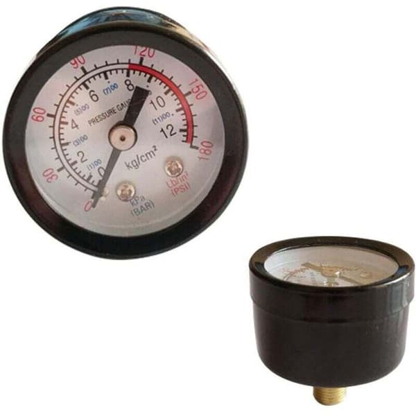 1/4\" luftkompressor trykregulator pneumatisk trykregulator. Trykreguleringsventil med fitting 180psi 12bar (firevejsventil)