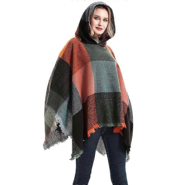 Poncho Dame Vinter Varm Elegant til Fødselsdag