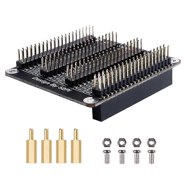 Kompatibel med GPIO Expansionskort 40Pin Quad IO Multiplexer Modul med Skruvar 4B/3B+ Multifunktionsmodul