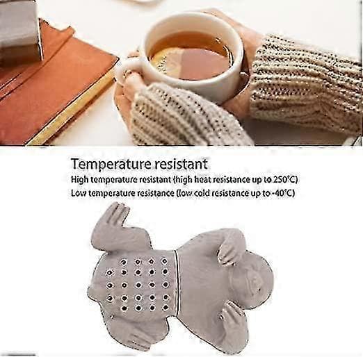 Sødt dovendyr te-si til løs te, silikone te-infuser, fleksibel genanvendelig te-diffuser filter si