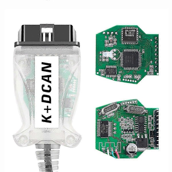 K+DCAN Chip til OBD2 Auto Bil Diagnosticeringsværktøjer Scanner Switch USB Interface Kabel K + DCAN til