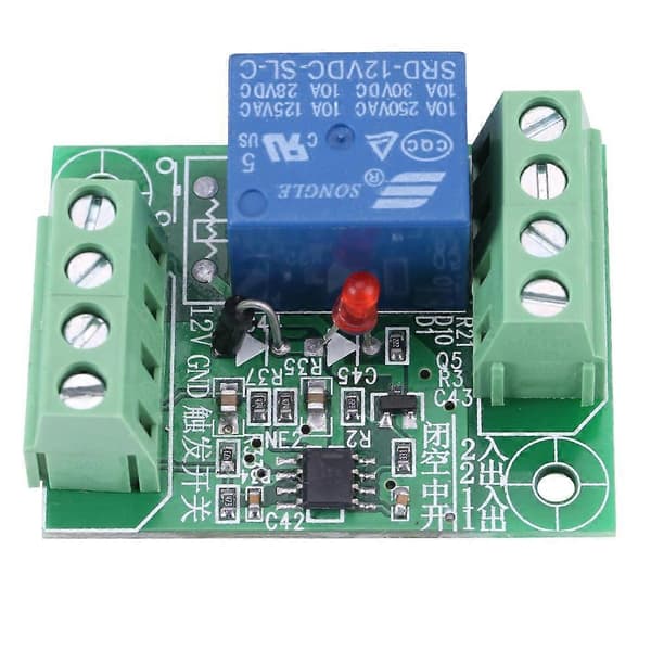 DC 12V Enkeltkanal Bistabil Kredsløbs Trigger Switch Relæ Kontrolmodul