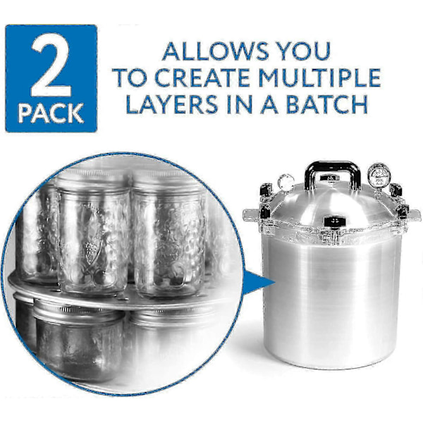 2-pack 11-tums Tryckkokare Konserveringsställ / Konserveringsställ För Tryckkonserverare - Rostfritt Stål - Kompatibel Med Presto