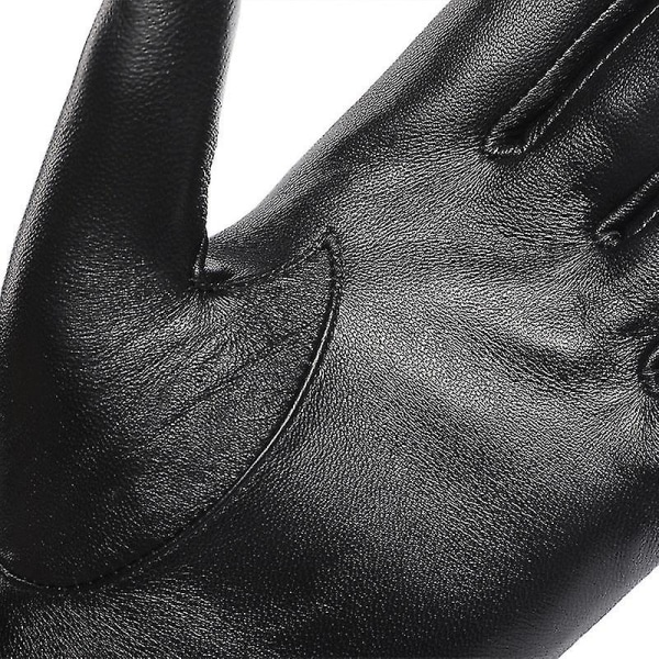 Läderhandskar för män Utomhusridning Vindtät Varm Getskinn Touch S-l M