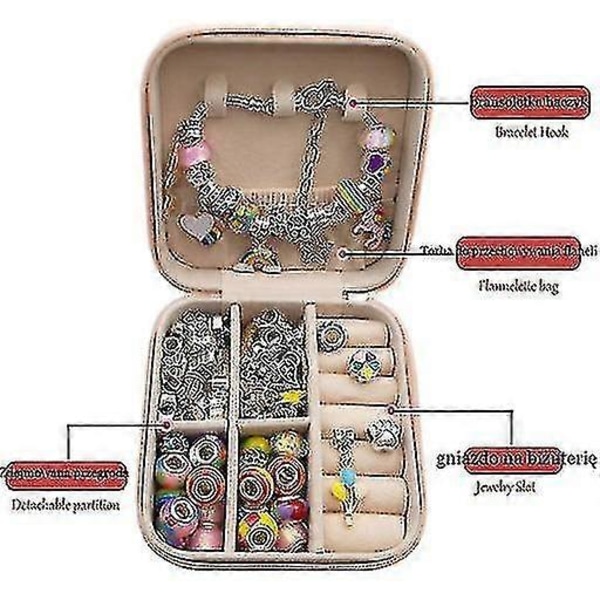 Charm Armbandstillverkningskit DIY Hantverk Smyckesset Present För Barn Flickor Tonåringar-jie