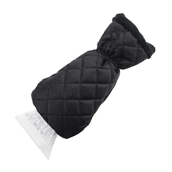 Isskraber med handske, snefjerner, vandtæt vante foret med tyk fleece til bilrude, forrude, vindue, autoværktøj til vinter